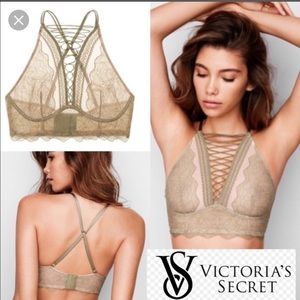 NWT! Very Sexy lace up high-neck bralette XS